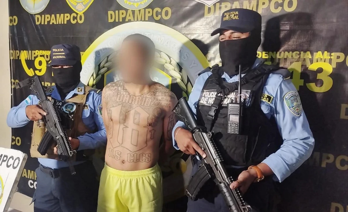 Capturan a un presunto cabecilla de la Pandilla 18 acusado por extorsión, tráfico y distribución de droga